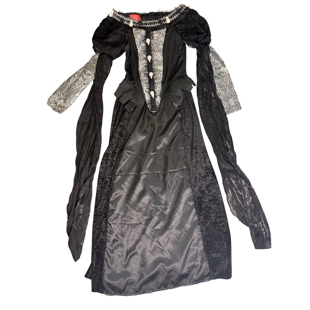Snow White and the Huntsman Ravenna Queen Costume Dress Black Silver Small